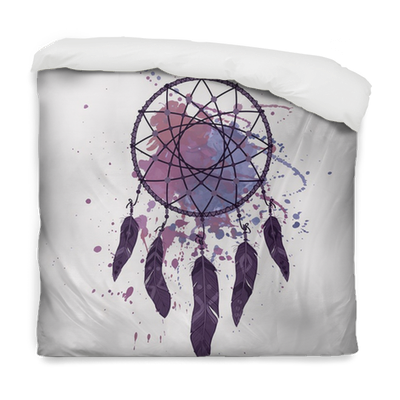 Vector Illustration Of Dream Catcher With Watercolor - Poster Traumfänger (400x400), Png Download