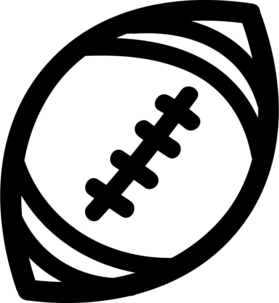 American Football Ball Hand Drawn Outline Comments - American Football Ball Logos (902x980), Png Download