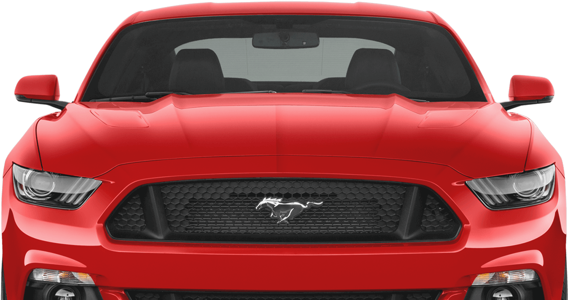 Ford Mustang Png - 2017 Ford Mustang Front (1600x685), Png Download