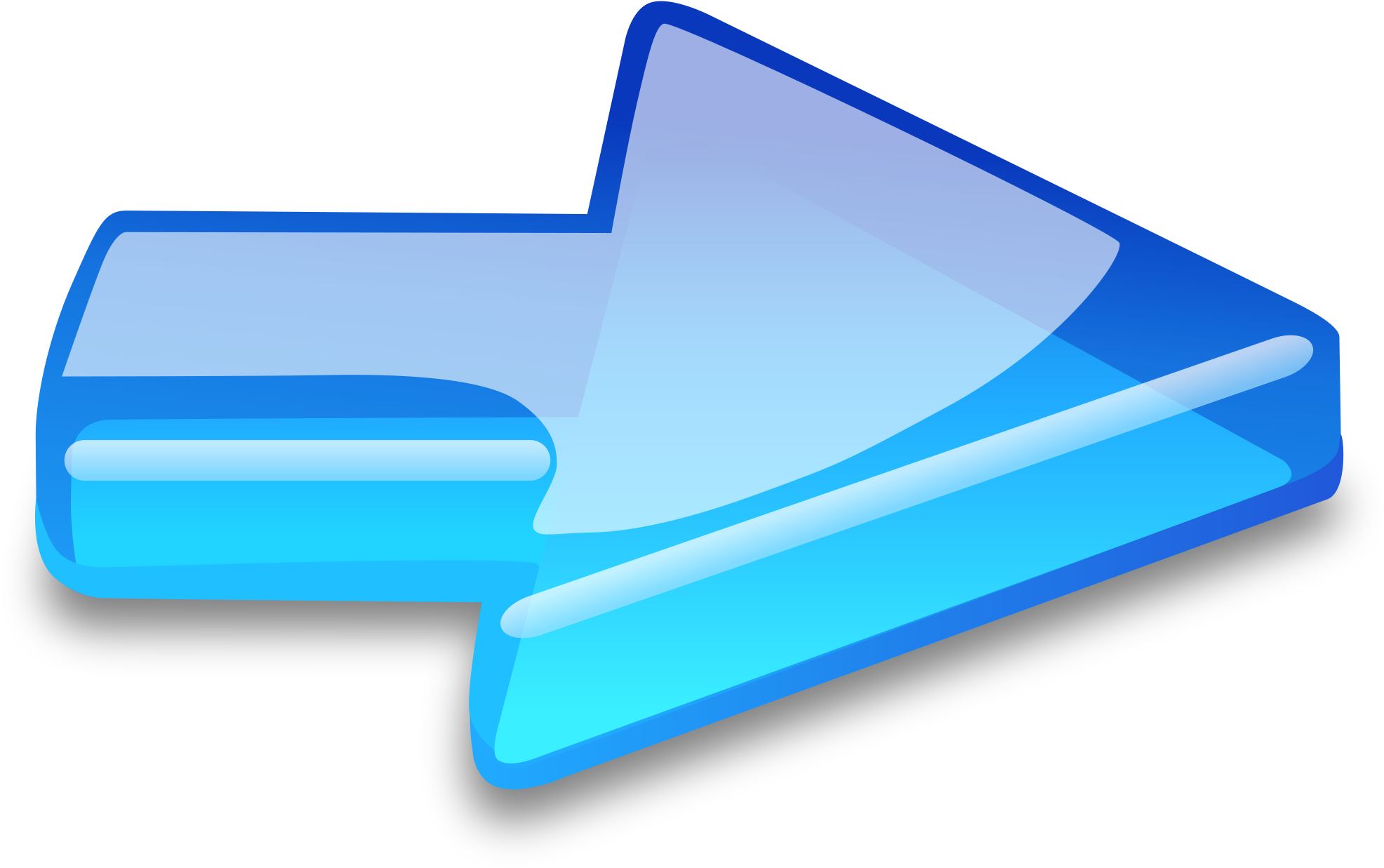 Open - Glass Arrow Png (2000x1563), Png Download