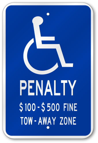 Virginia State Handicap Sign - Handicap Parking Signs Ma (500x500), Png Download