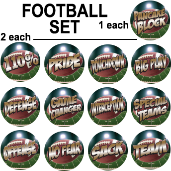 Full Color Football Award Decals - 226 Dermacol (353x353), Png Download