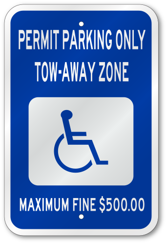 Georgia State Handicap Sign - Handicap Parking Sign (500x500), Png Download