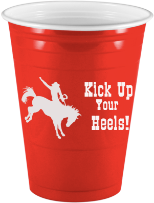Custom Solo Cup For Western-themed Soiree - Trailer Hitch Cover - Bronco Rider 3 1/2 X 5 (500x500), Png Download