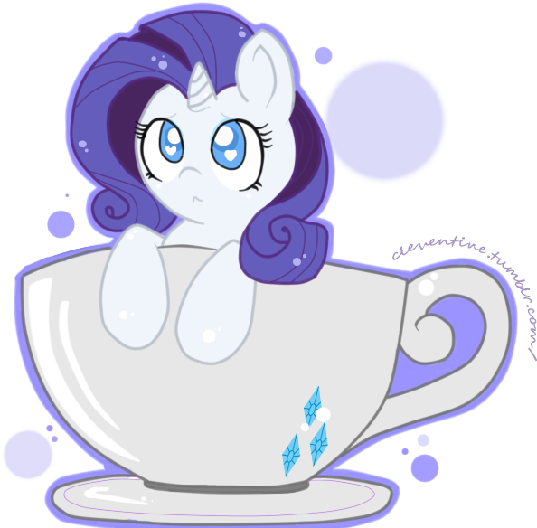 Cleventine, Cup, Cup Of Pony, Micro, Pony, Raritea, - Cartoon (809x604), Png Download