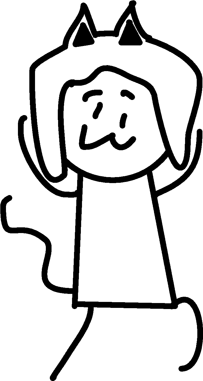 Neko - Cartoon (1000x1500), Png Download
