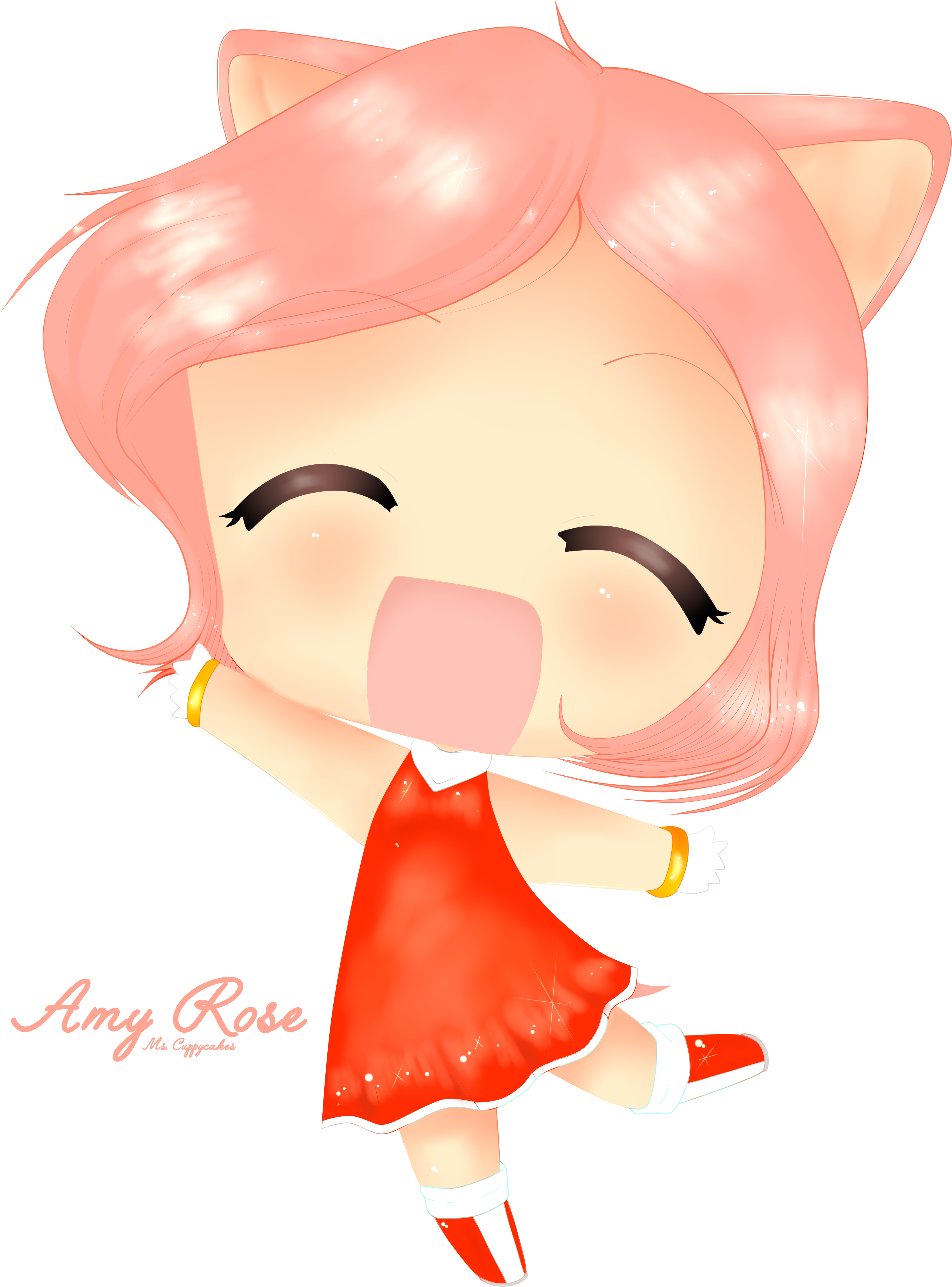 Amy Rose Neko - Amy Neko (3382x4570), Png Download