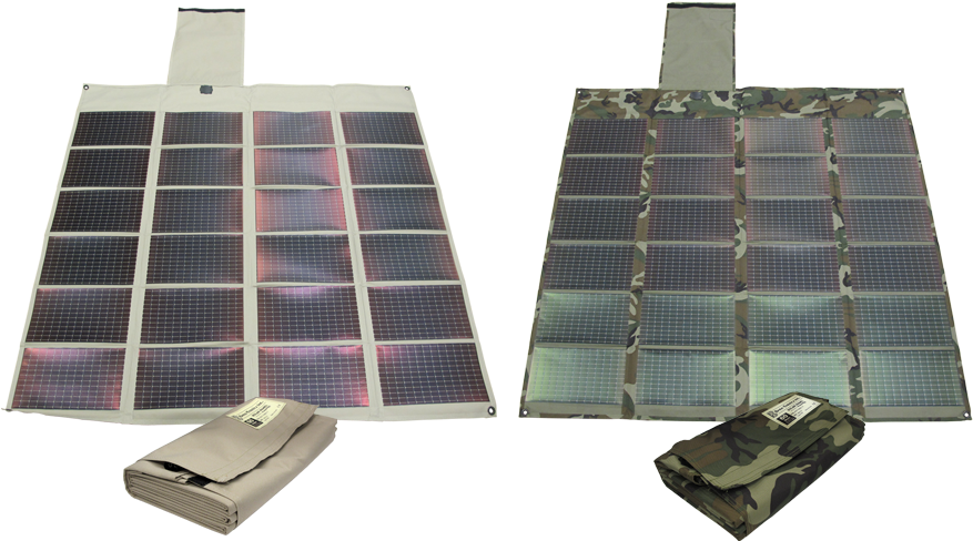 60w Solar Panels - Gray Conformal Wearable Battery (900x509), Png Download