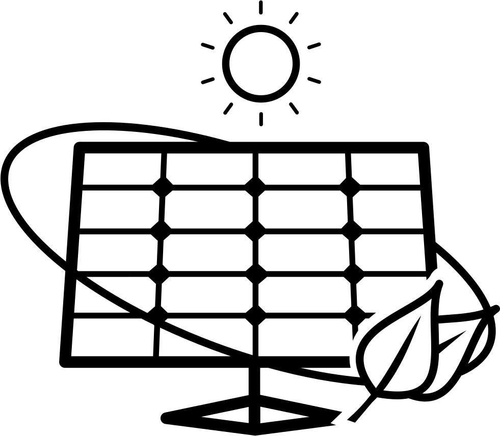 Ecological Solar Panel Tool - Paneles Solares Blanco Y Negro (981x856), Png Download