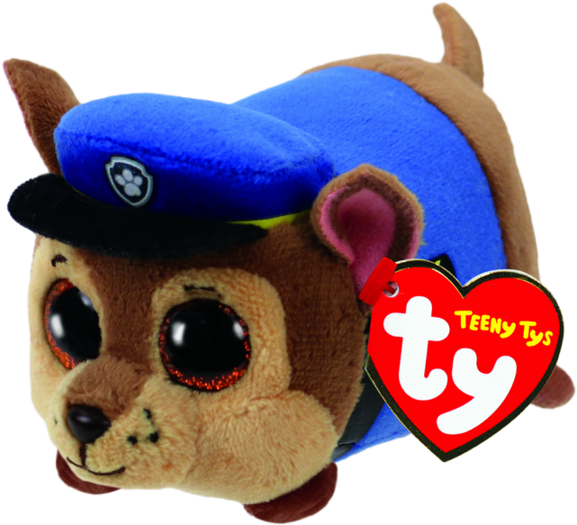 Paw Patrol Chase The Shepherd Dog - Ty Paw Patrol Teeny Tys - Chase (650x588), Png Download
