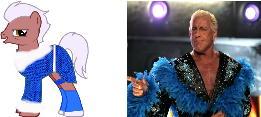 Ric Flair Royal Rumble Blue - Ric Flair Slick Back Hair (900x395), Png Download