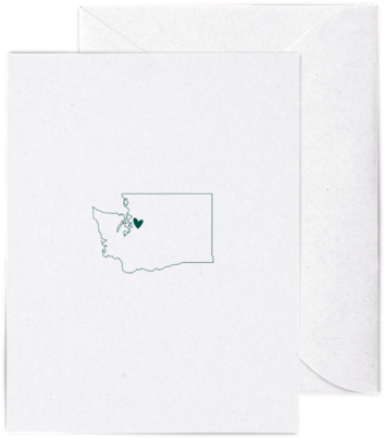 I Heart Seattle A2 Letterpress Cards - Envelope (575x575), Png Download