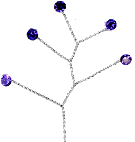 Rhinestone Quintet Amethyst - Kara's Kisses Rhinestone Quintet - Purple (5mm Rhinestone, (492x500), Png Download