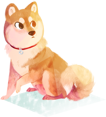 A Commission Of This Adorable Shiba - Shiba Inu Tumblr Drawing (500x452), Png Download