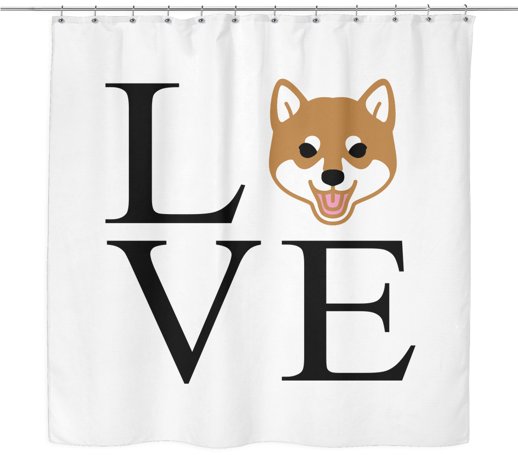 Shiba Inu Love Shower Curtain - Delta Sigma Theta Love (1024x1024), Png Download