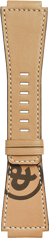 Br 03 Natural Calfskin Strap With Ampersand Stamp - Bell & Ross Br-x1 (585x1050), Png Download
