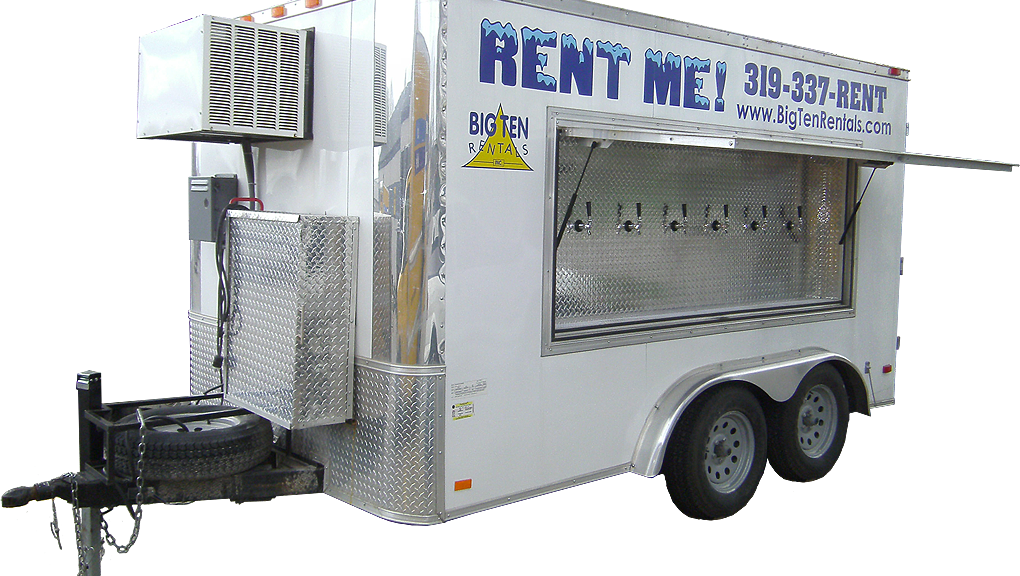 Rent Our Refrigerated Beer Trailer - Beer Keg Trucks (1020x576), Png Download