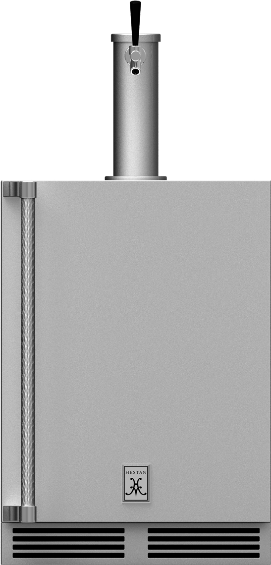 24 Single Faucet Beer Dispenser - Hestan Gfdsr241 Keg Cooler - 23.9" - 5.2 Cu Ft - Stainless (600x1207), Png Download