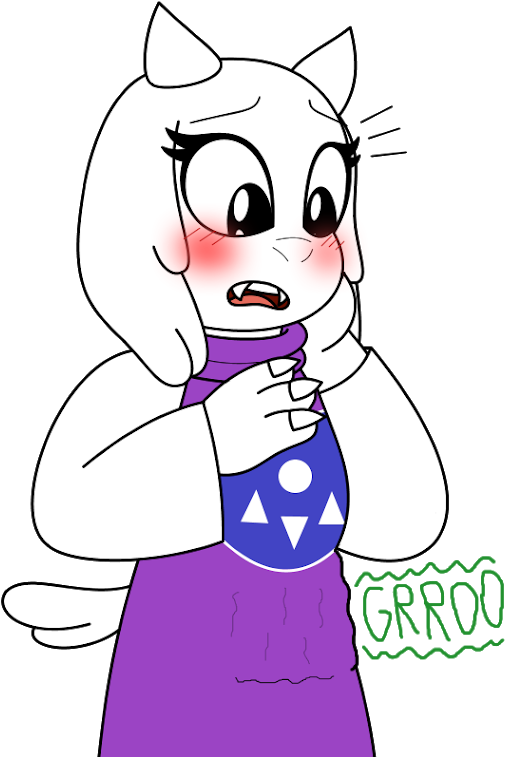 Toriel Stomach Growl (530x758), Png Download