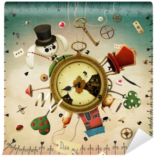 Fantasy Illustration Of Fairy Tale Alice In Wonderland - Alice In Wonderland And Data (400x400), Png Download