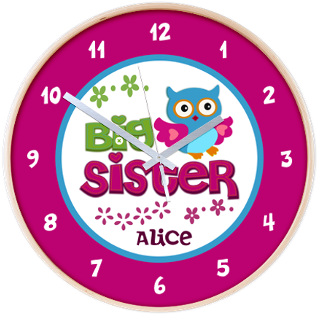 Kids Clock Owl Personalized Kids Bedroom Wooden Wall - Spline Drive Guard Sprocket (350x350), Png Download