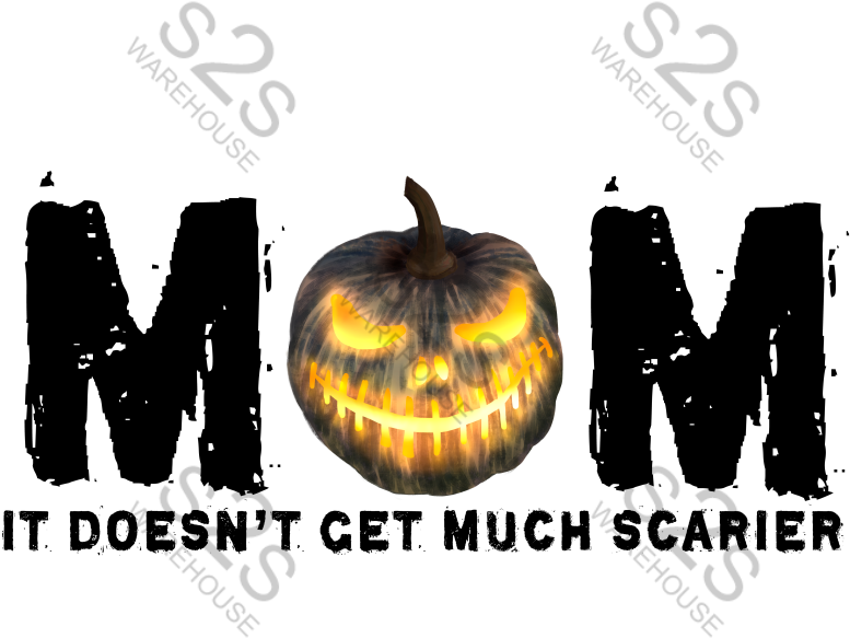 Mom Scary Pumpkin - Jack-o'-lantern (1018x1019), Png Download
