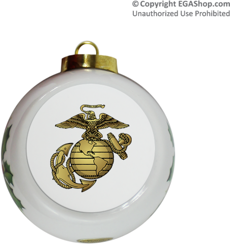 Marine Corps Christmas Ornament With A Gold Eagle, - Cafepress Anchor Eagle Globe Symbol Samsung Galaxy (600x600), Png Download