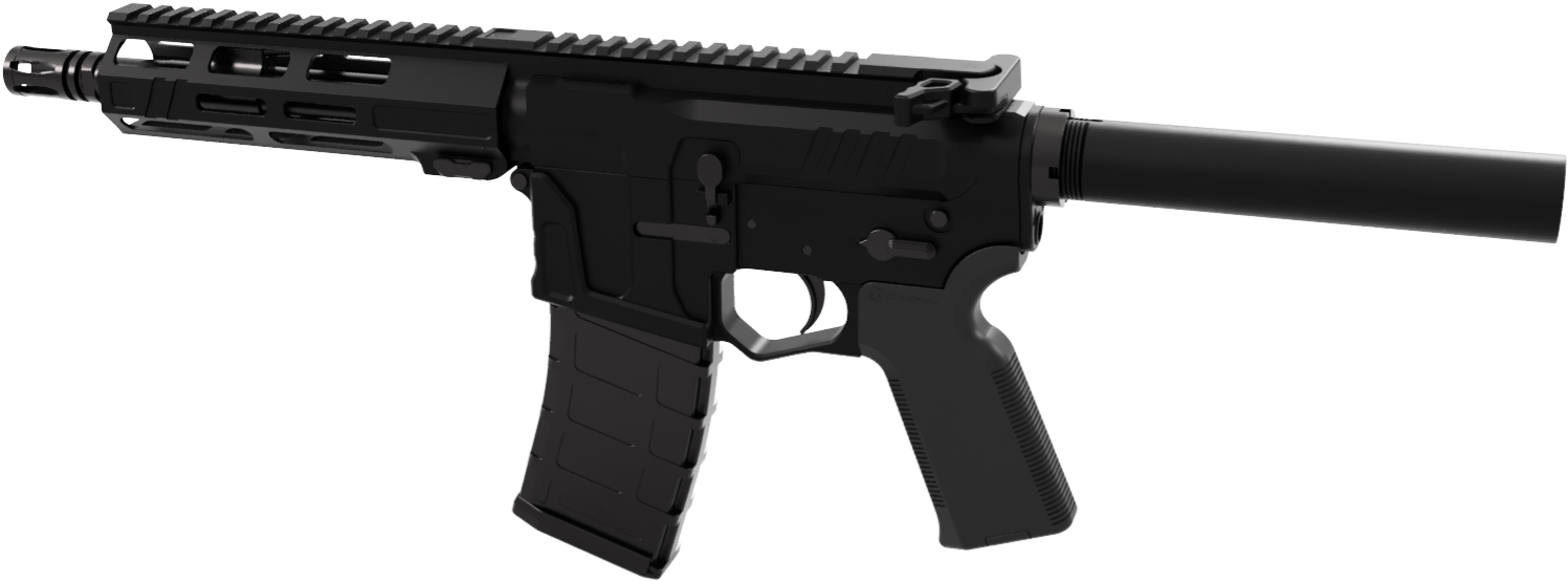 Pistol 300 Blackout Ar-15 - Rifle (2480x1800), Png Download