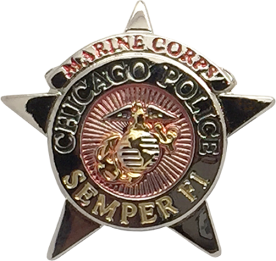 Chicago Police Department Star Lapel Pin - Chicago Police Department (400x378), Png Download