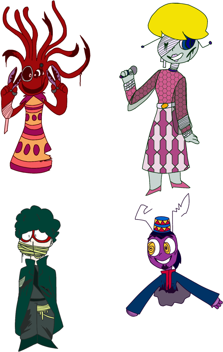 Some Teacher Designs For This “parappa Horror Au” Thing - Cartoon (959x1280), Png Download