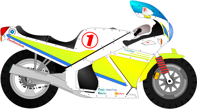 Biker Clipart Motor - Motor Cycle Clip Art Png (760x454), Png Download
