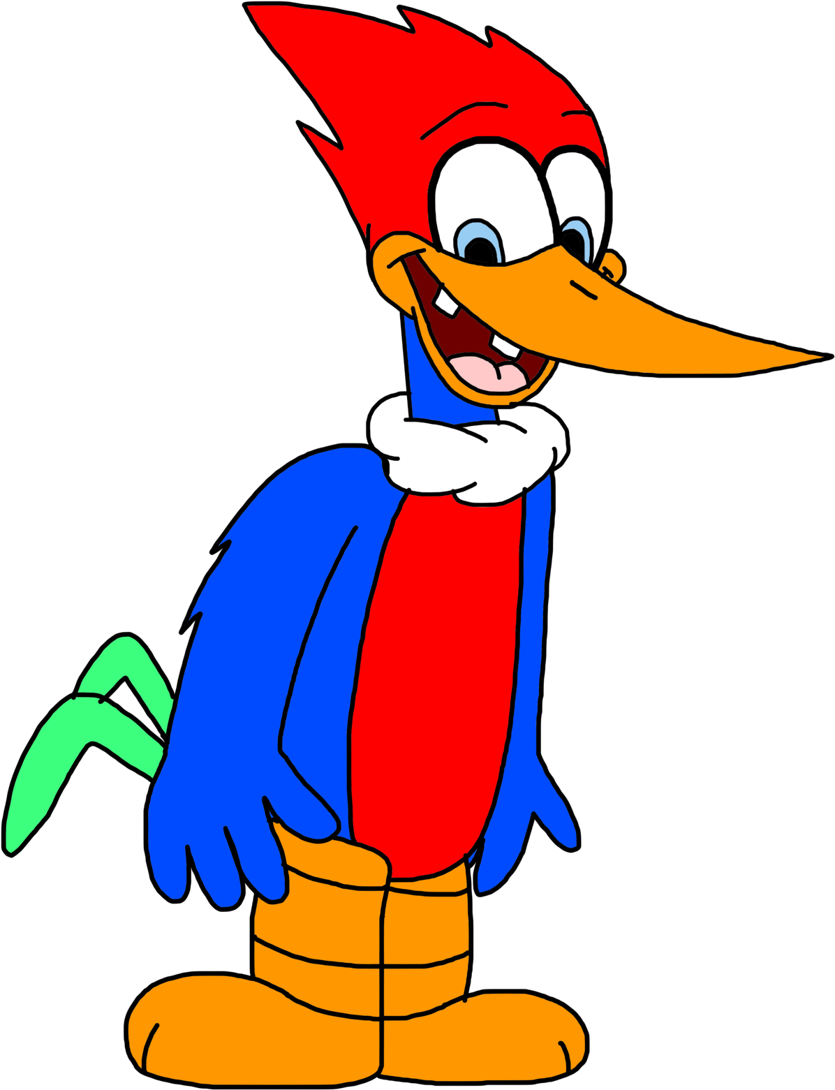 Early Woody Woodpecker By Super Marcos 96-d7uj2qx - Woody Woodpecker's Early Design (1600x1600), Png Download