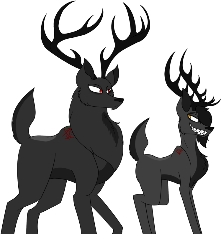 Satanic Drawing Rad - Satan Deer (939x851), Png Download