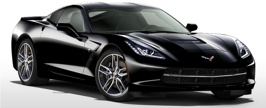 Chevrolet Corvette Png Picture - Corvette Stingray 2014 Black (932x402), Png Download