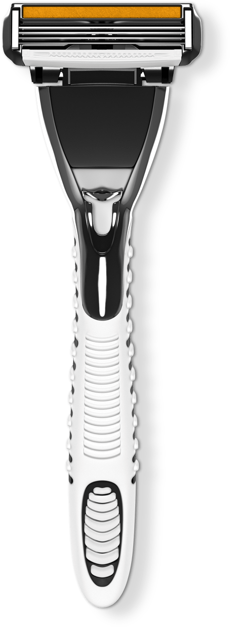 4x Razor Front-size - 4x Dollar Shave Club (559x1380), Png Download