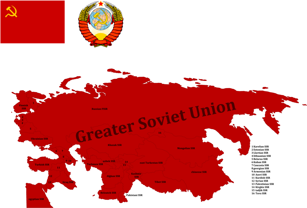 Communist Drawing Flag Ussr - Russian Empire At Its Peak (1095x730), Png Download