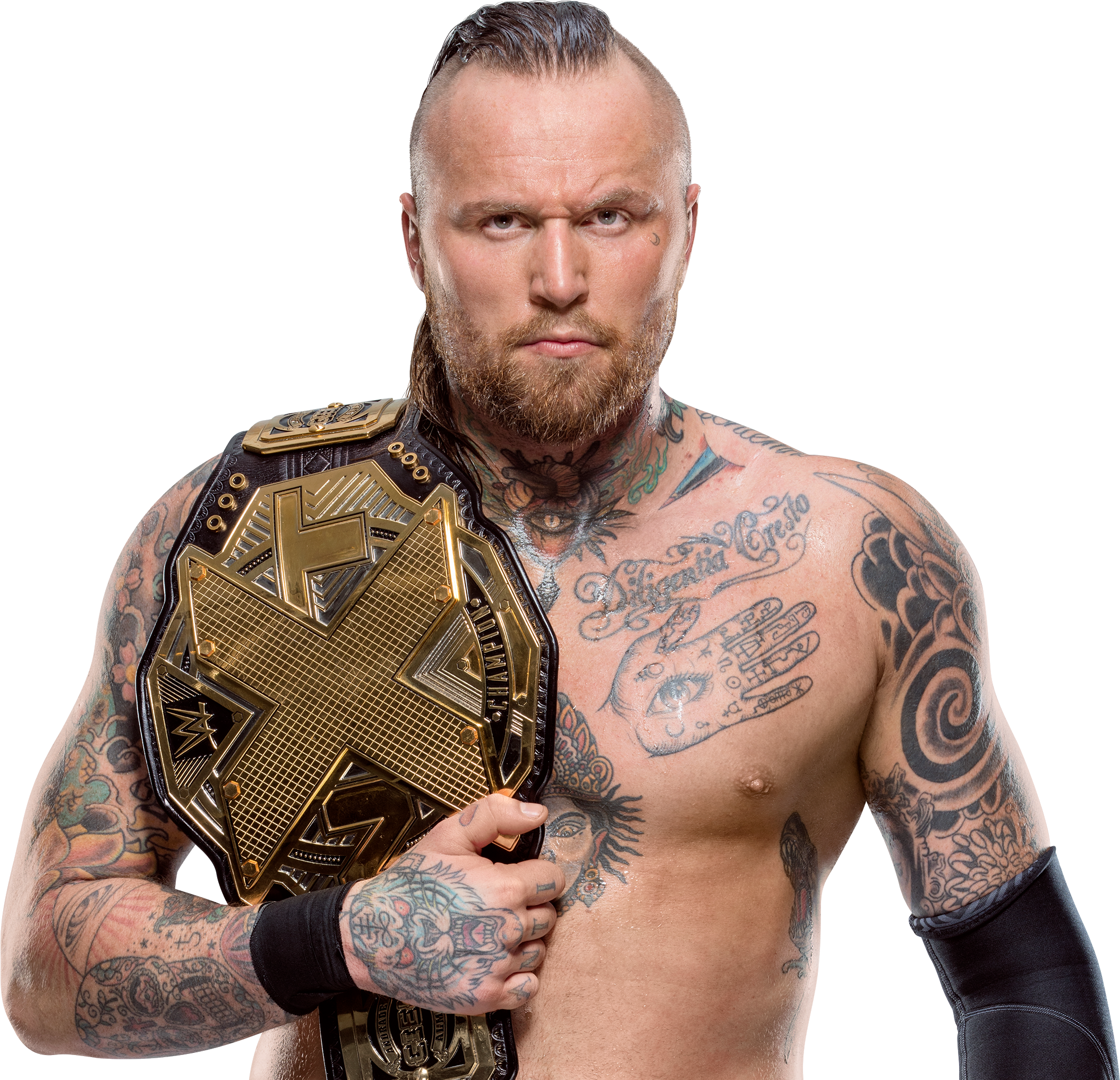 Aleister Black's Nxt Championship Render - Aleister Black Nxt Champion (2109x2033), Png Download