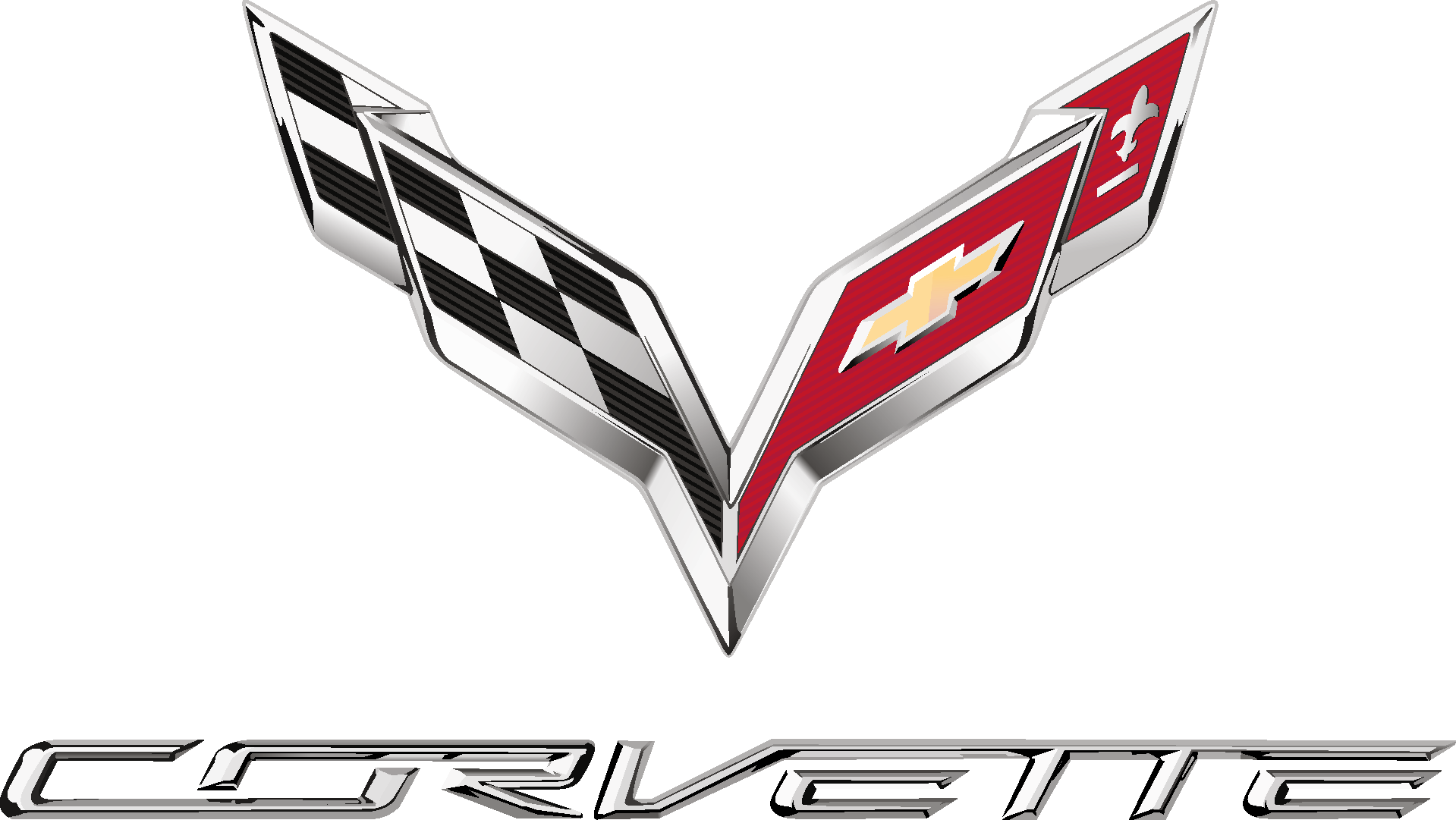 Corvette Logo [chevrolet Pdf] - Corvette Logo Png (1919x1081), Png Download