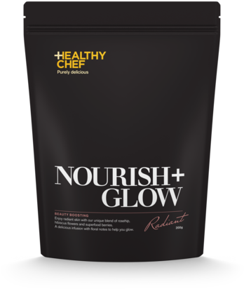 Nourish Glow Tea - Tea (407x470), Png Download