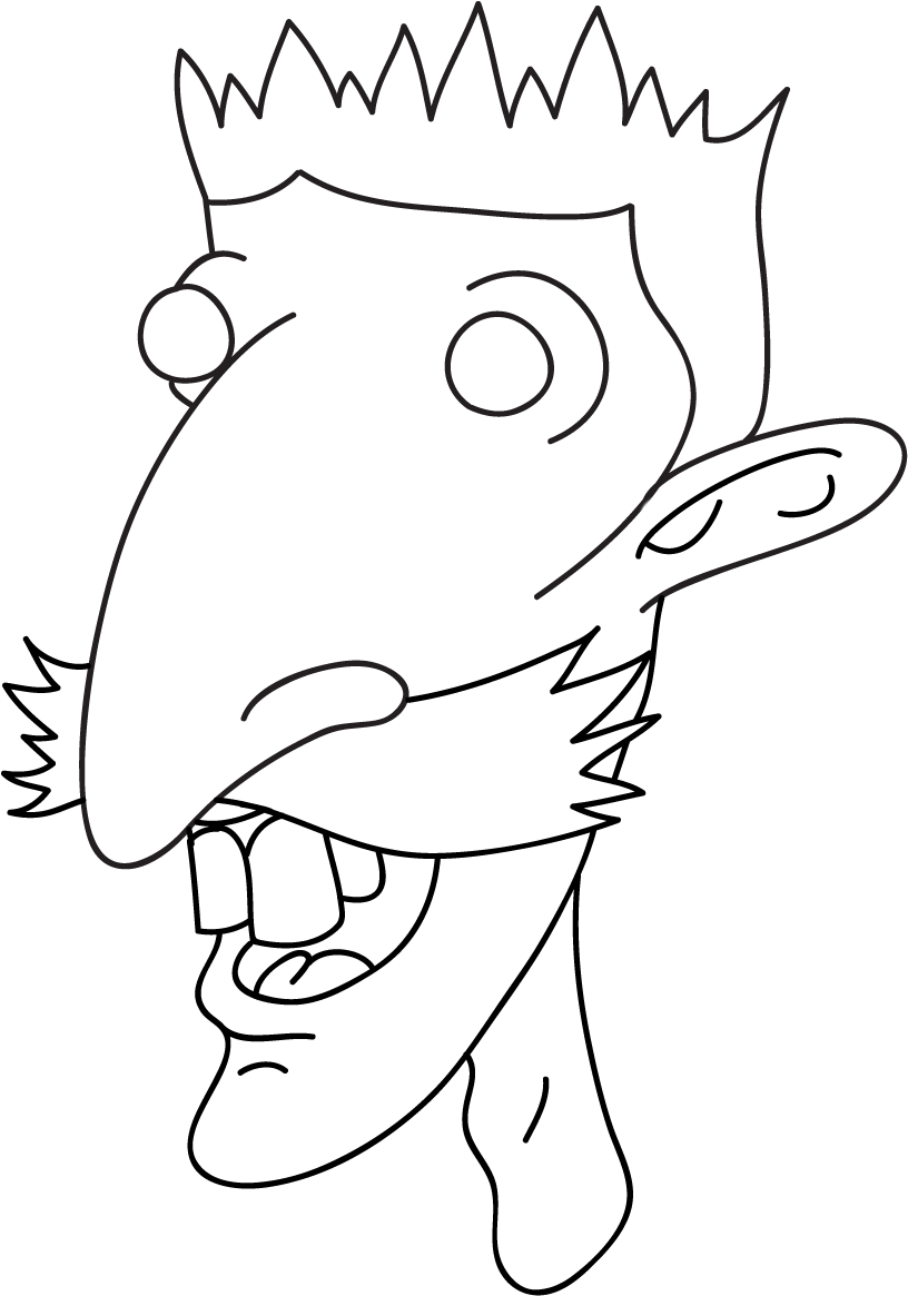 Smashing Monochrome Nigel Thornberry - Clip Art (1024x1200), Png Download