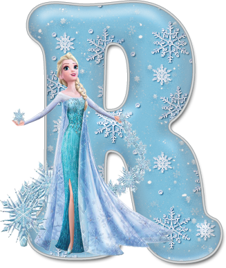 Alfabeto De Elsa Con Vestido De Gala - Disney Frozen Elsa The Snow Queen Let (327x388), Png Download