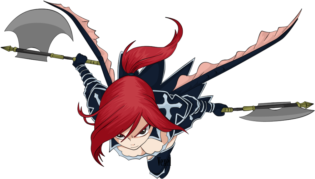 Erza Scarlet Vexel By Dvilgabrimhf-d4vhggj - Erza Scarlet Png Transparent (1111x626), Png Download