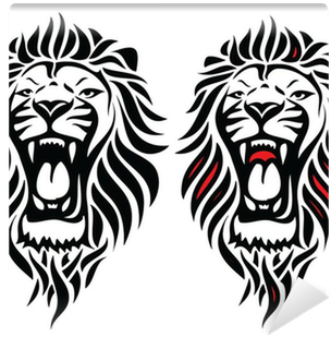 Isolated Tribal Lion Tattoo Self-adhesive Wall Mural - Small Tribal Lion Tattoo (400x400), Png Download