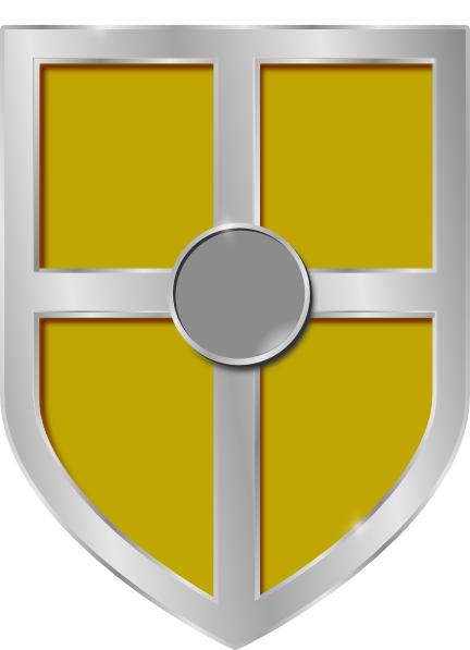 Gold Shield Clip Art - Gold Shield (432x597), Png Download