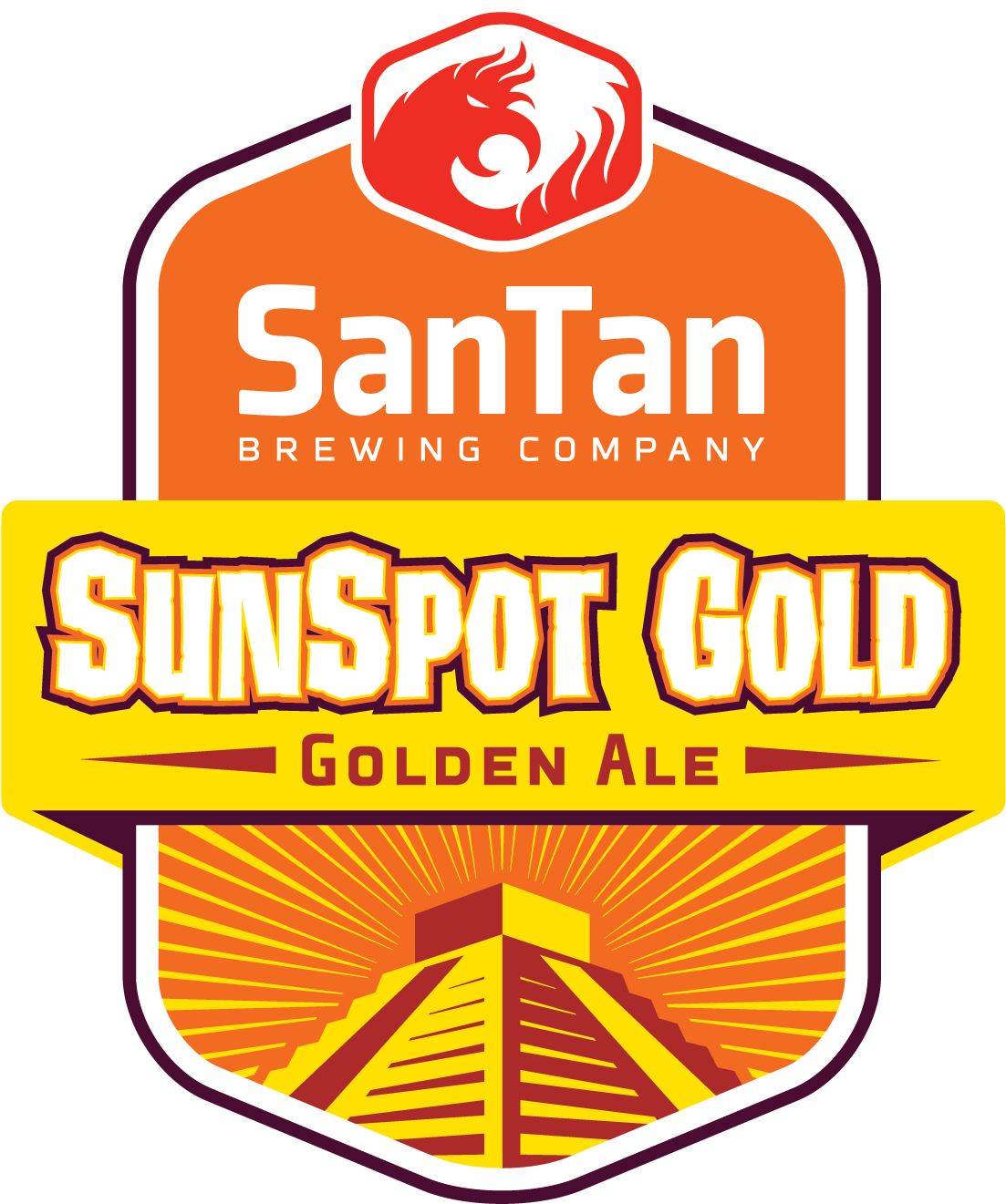 Sunspot Gold Shield - San Tan Brewery (1200x1500), Png Download
