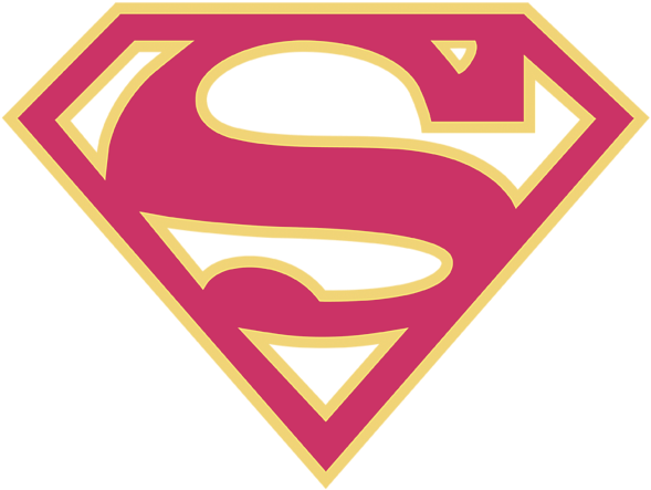 Superman Red And Gold Shield Transparent - Superman Sticker (600x453), Png Download