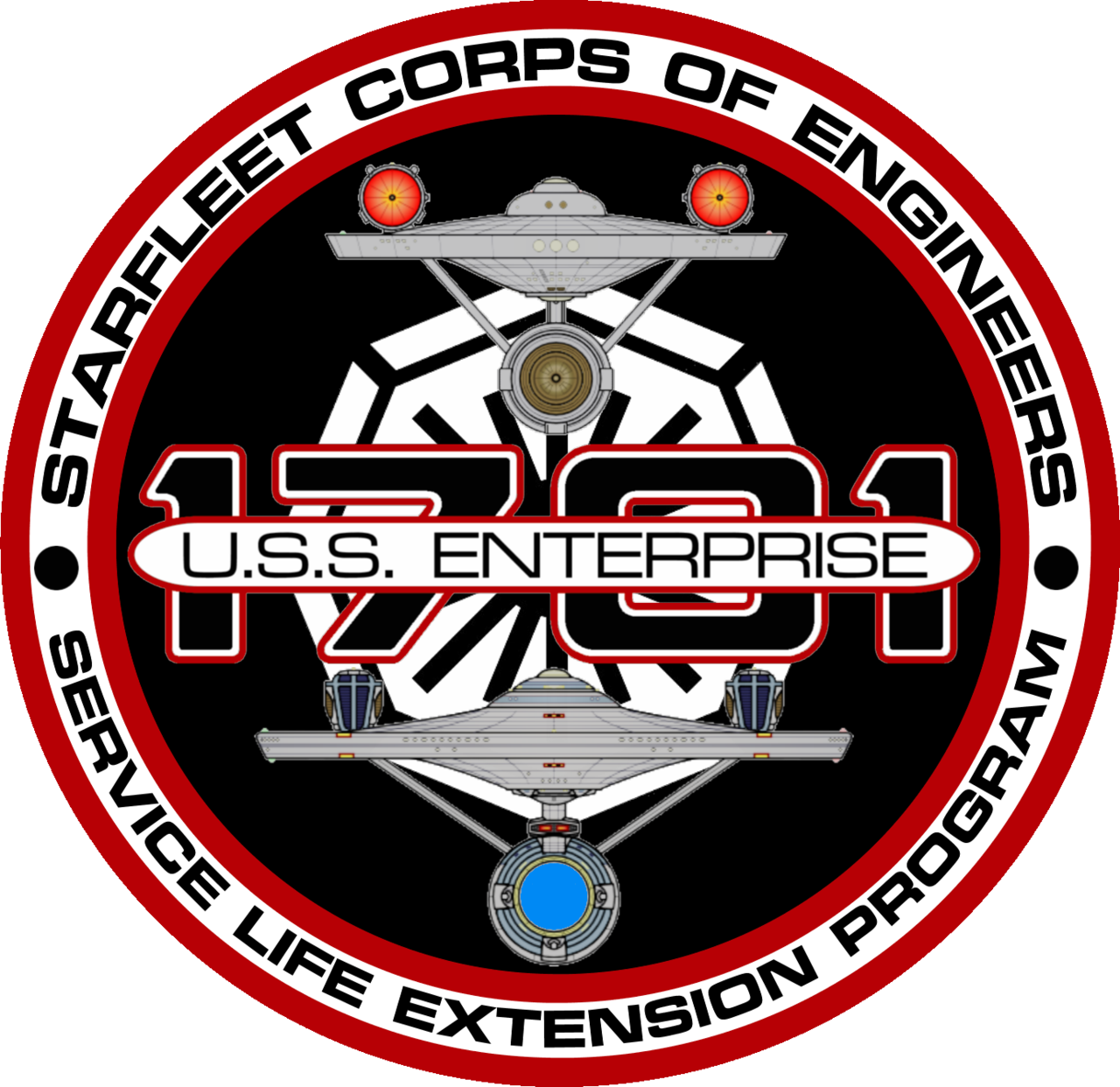 Uss Enterprise Refit S - Uss Enterprise Insignia (1280x1242), Png Download
