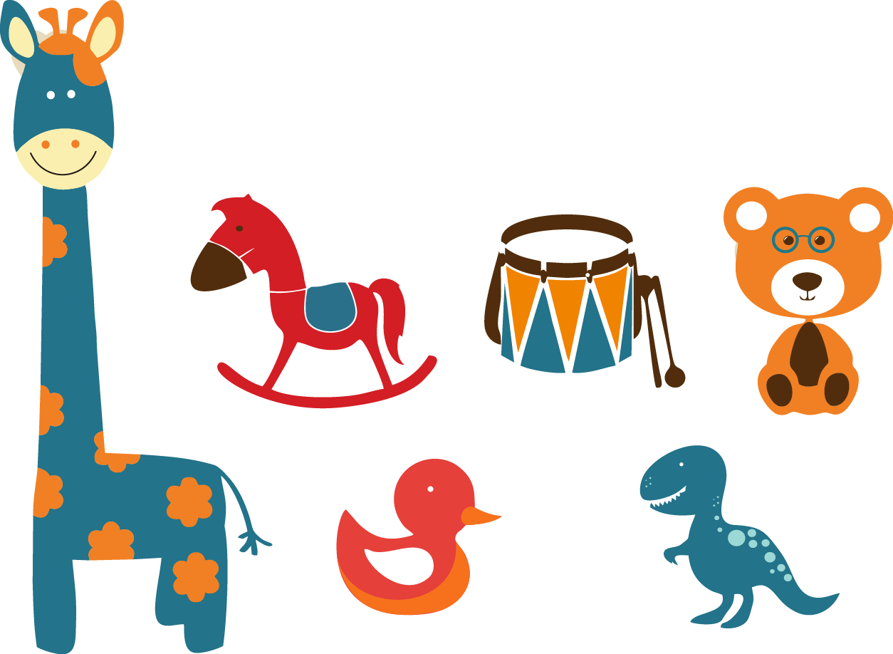 Toys Vector Png Transparent Download - Znaczki Przedszkolne Do Druku (1254x918), Png Download