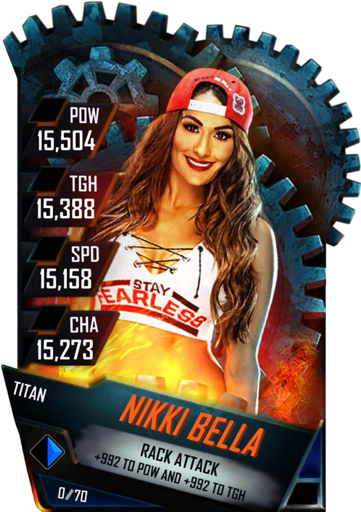 Nikkibella S4 18 Titan - Wwe Supercard Brock Lesnar Titan (733x1158), Png Download