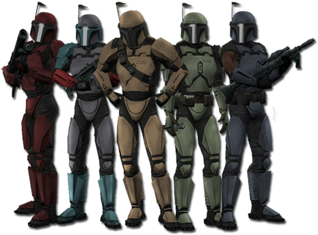 Officers-1 - Star Wars Galaxies Mandalorian (500x376), Png Download